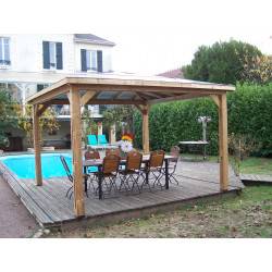 Pool House bois massif THT 3,79x3,79m
