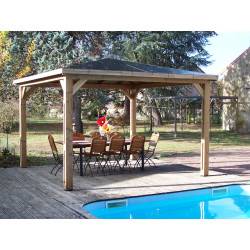 Pool House bois massif THT 3,79x3,79m