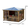 Pool House Bar Bois THT Double Paroi Ventelles