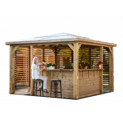 Pool House Bar Bois THT Double Paroi Ventelles