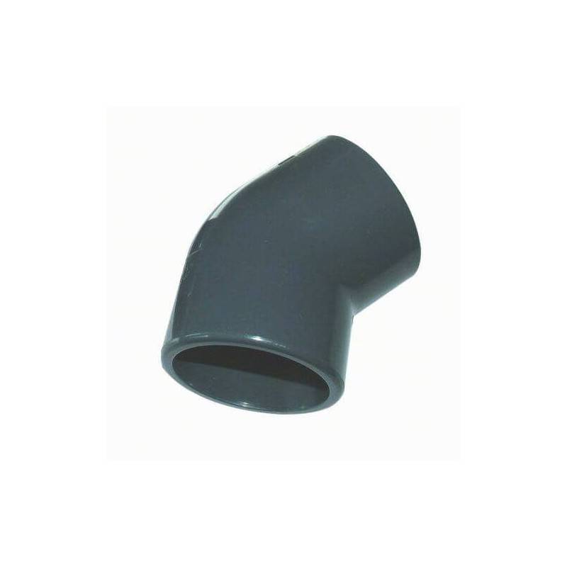 Coude PVC à 45° Diamètre 50mm à coller