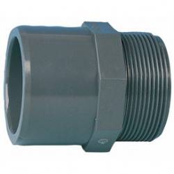 Embout fileté mâle PVC à coller Diamètre 50 mm x 1"1/2