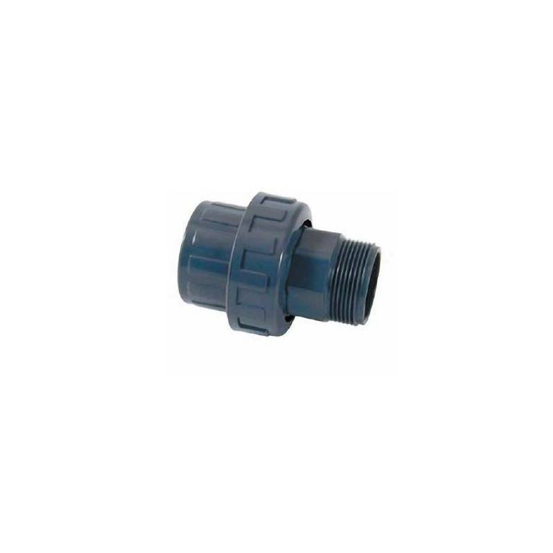 Raccord union 3 pièces Diamètre 50mm 1" 1/2 à coller / M à visser