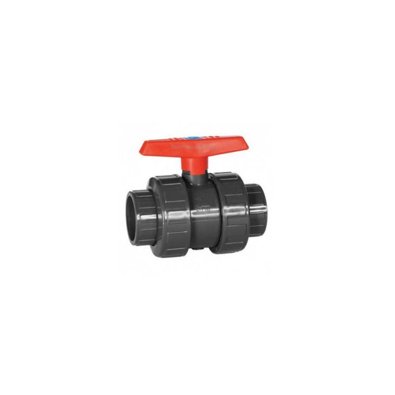 Vanne boisseau sphérique PVC PN 10 dia 63mm femelle à coller
