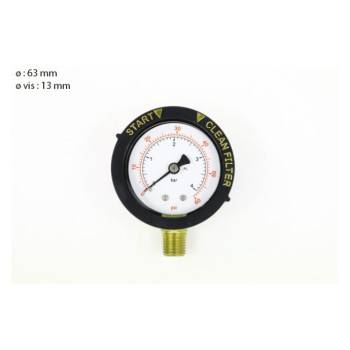 Manomètre 1/4" R152047 Tagelus / Azur / Cristal PENTAIR