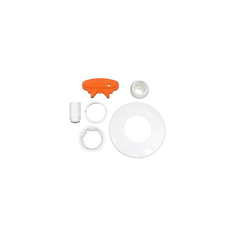 Kit 4402040301 rotule + siège + écrou + enjoliveur Multiflow blanc - Buse de refoulement ASTRAL