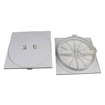 Couvercle 4402010510 + cadre carré - Skimmer prestige blanc Astralpool
