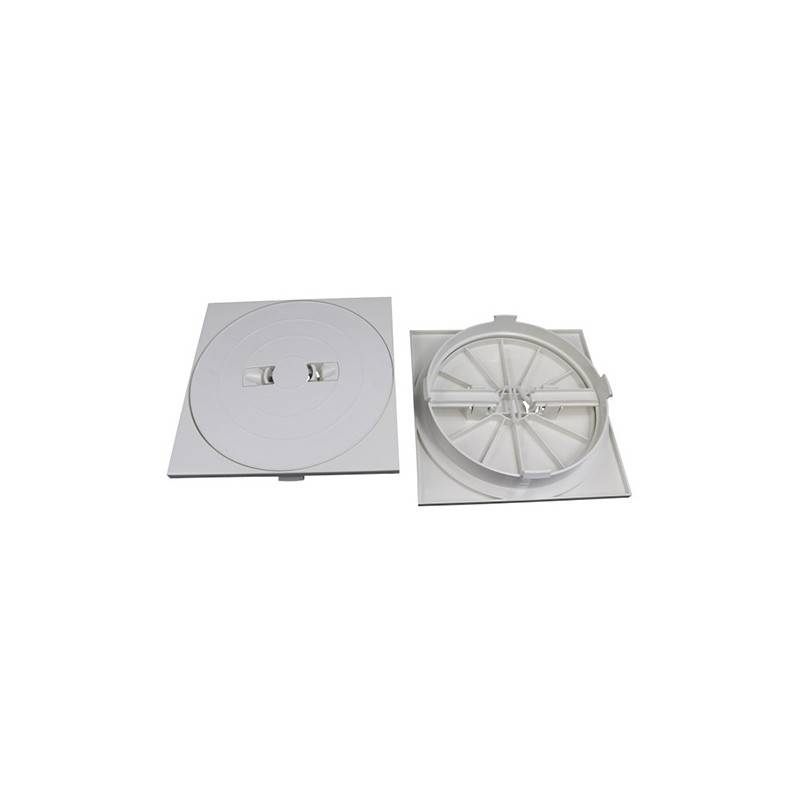 Couvercle 4402010510 + cadre carré - Skimmer prestige blanc Astralpool