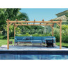 Pergola bois piscine Grenoble MADERLAND