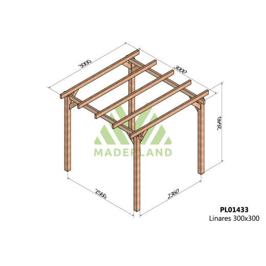 Pergola bois piscine Angers MADERLAND