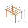Pergola bois piscine Grenoble MADERLAND