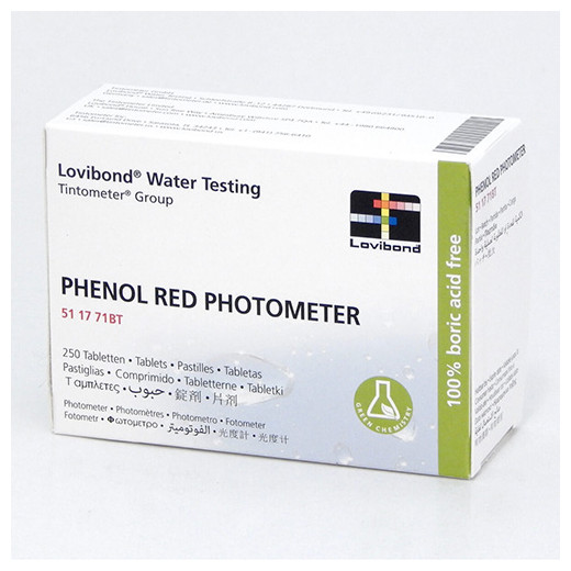 Pastilles réactifs phénol (pH) - Boîte de 250 unités