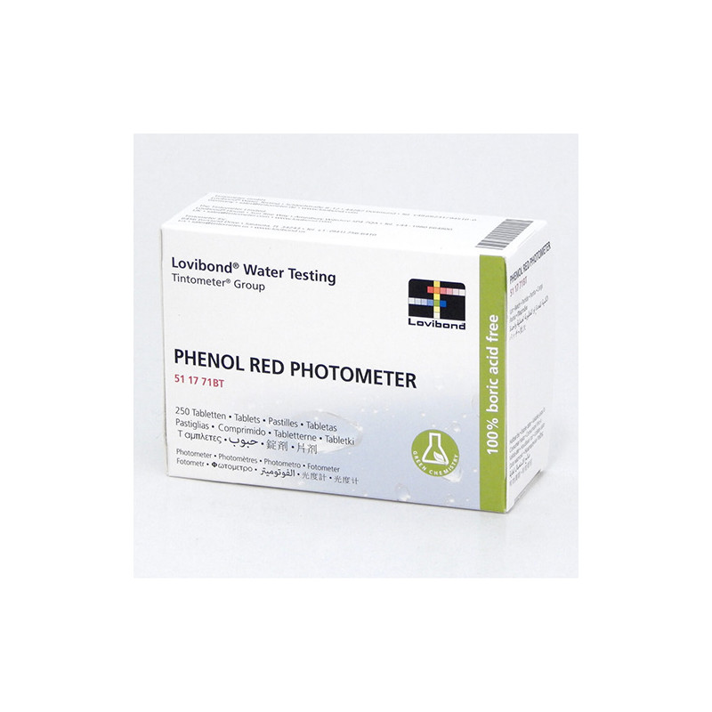 Pastilles réactifs phénol (pH) - Boîte de 250 unités
