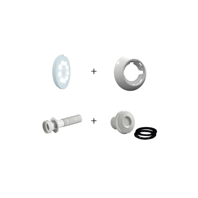 Pack projecteur LumiPlus Flexi - Ampoule + Enjoliveur + Traversée de paroi + Prise balai Astralpool