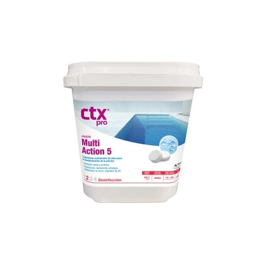 Chlore 5 actions CTX 376 (CTX 379) 5kg - Compatible filtre à cartouche