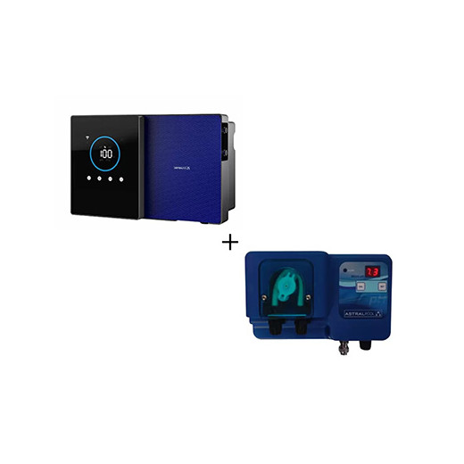 Pack Electrolyseur Sel Clear Connect 30 m3 + Pompe doseuse Micro pH Astralpool