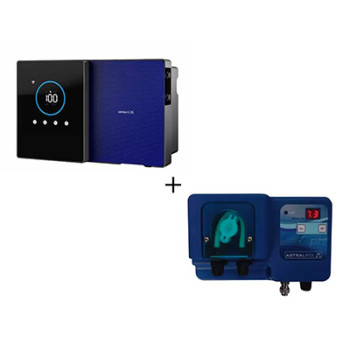 Pack Electrolyseur Sel Clear Connect 30 m3 + Pompe doseuse Micro pH Astralpool