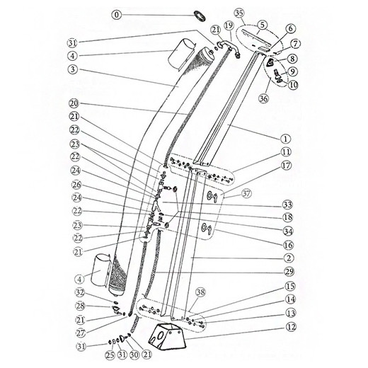Kit couvercle + vis 170568 de douche Giordano