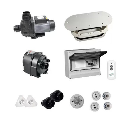 Kit pièces à sceller + complément balnéo Bulléo Solo blanc Jet Vag VIPOOL béton / liner