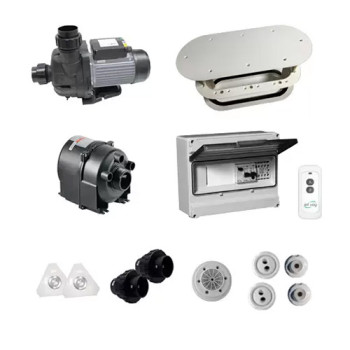 Kit pièces à sceller + complément balnéo Bulléo Solo blanc Jet Vag VIPOOL béton / liner