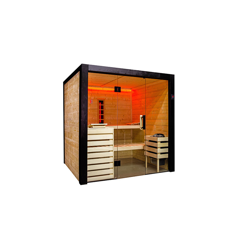 Sauna intérieur Family Large Hybride infrarouge - 4 places