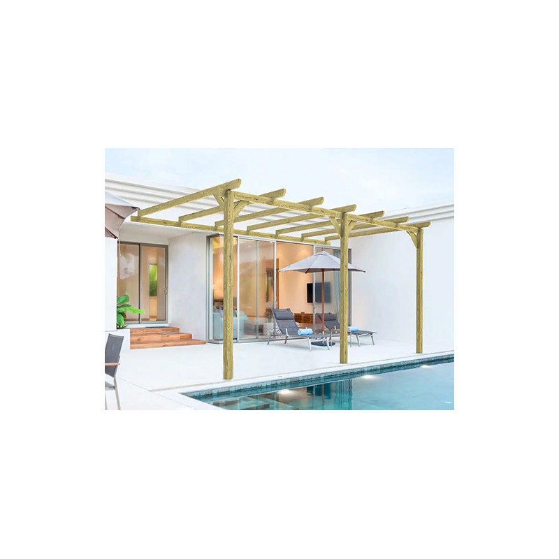 Pergola bois piscine Orléans MADERLAND