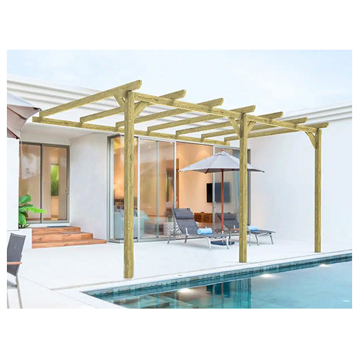 Pergola bois piscine Orléans MADERLAND