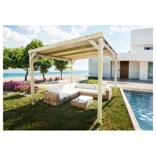 Pergola bois piscine Dijon MADERLAND