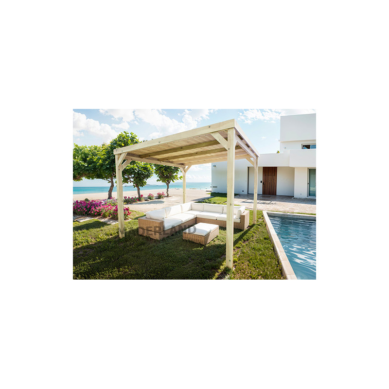 Pergola bois piscine Dijon MADERLAND