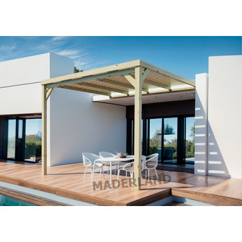 Pergola bois piscine Montpellier MADERLAND