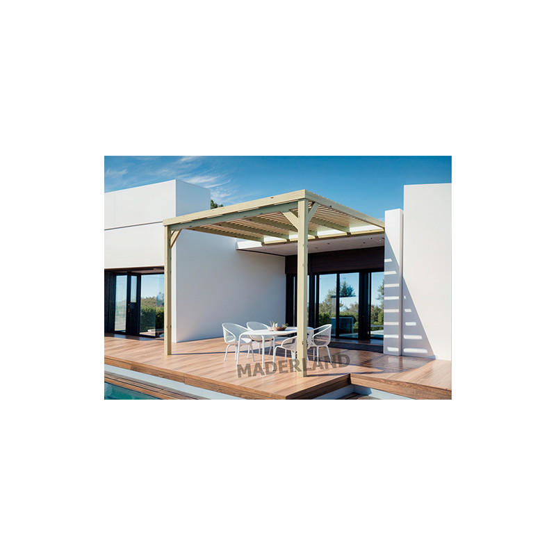 Pergola bois piscine Montpellier MADERLAND