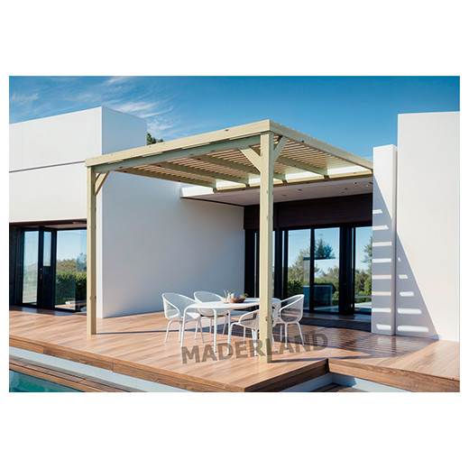 Pergola bois piscine Montpellier MADERLAND