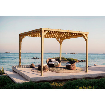 Pergola bois piscine Toulouse MADERLAND