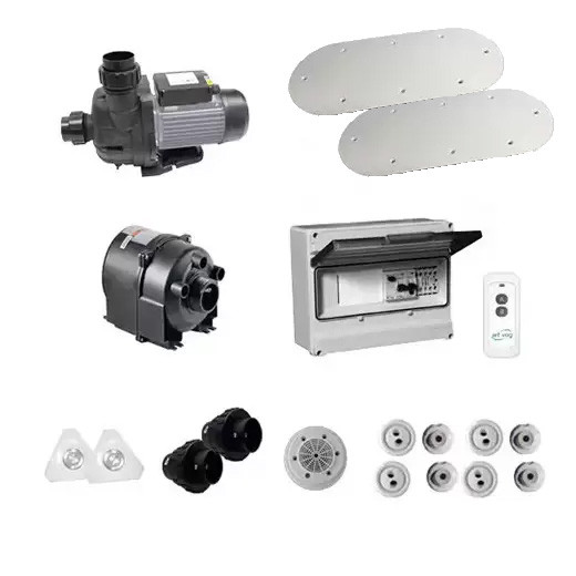 Complément kit balnéo Bulléo Duo blanc Jet Vag VIPOOL béton/liner