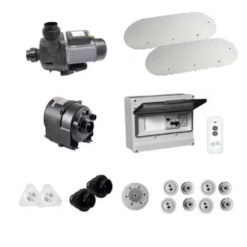 Complément kit balnéo Bulléo Duo blanc Jet Vag VIPOOL béton/liner