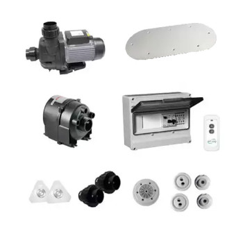 Complément kit balnéo Bulléo Solo blanc Jet Vag VIPOOL béton/liner