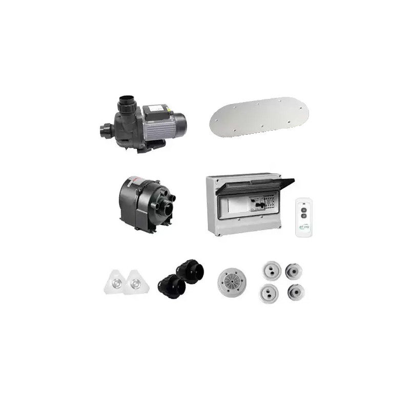 Complément kit balnéo Bulléo Solo blanc Jet Vag VIPOOL béton/liner
