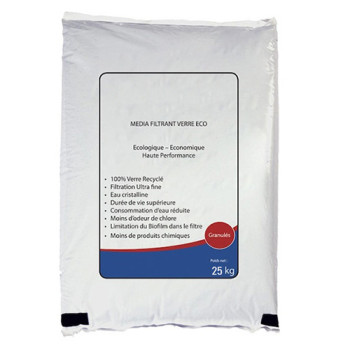Média filtrant verre pour filtre à sable - Sac de 25 kg - 2 mm