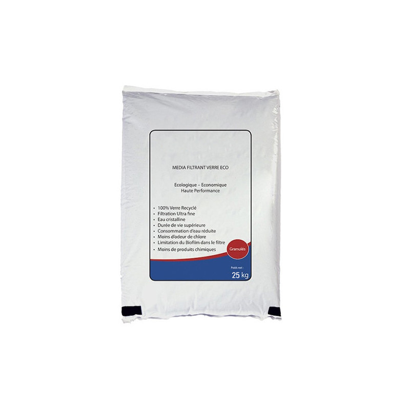 Média filtrant verre pour filtre à sable - Sac de 25 kg - 2 mm