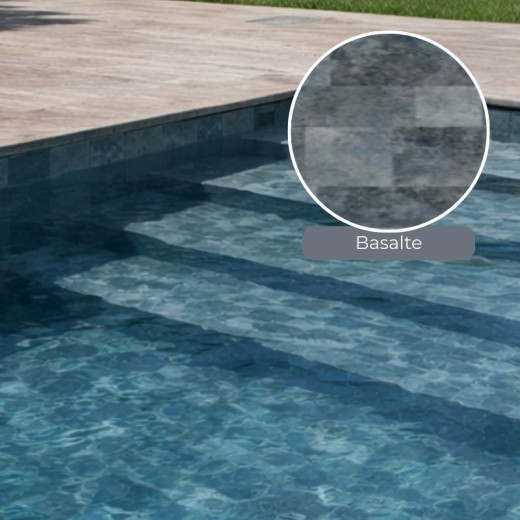 Liner piscine APF 3D Rock 100/100ème texturé verni 1 face