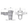 Skimmer Norm XXL 17,5 L Astralpool - piscine béton/liner