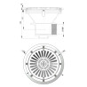 Bonde de fond Astral Prestige Ø210 mm - piscine béton/liner