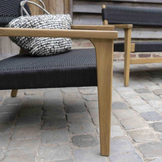 Salon de jardin bois et noir Manille Wilsa Garden