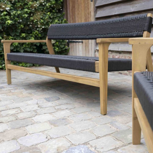 Salon de jardin bois et noir Manille Wilsa Garden