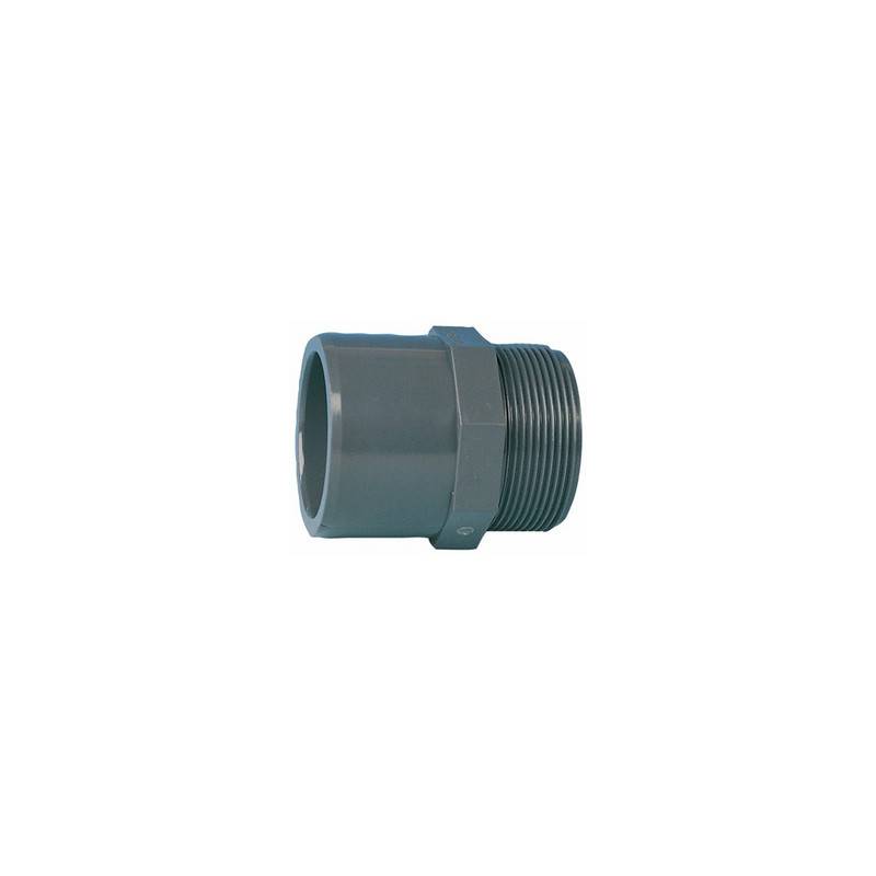 Embout fileté mâle PVC à coller Ø 63 mm x 2"