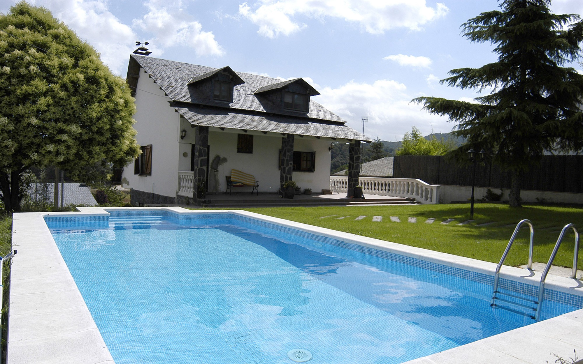 PVC armée mosaique bleu