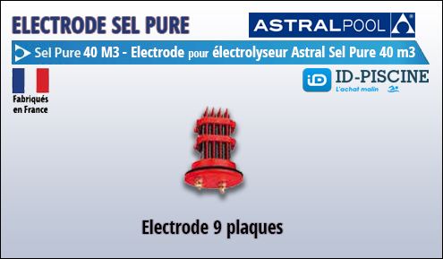 Electrode Astral pour électrolyseur Sel Pure 40 m3 - Modèle électrode Astral Sel Pure 40 M3 Electrode Astral pour électrolyseur Sel Pure 40 m3 - Modèle électrode Astral Sel Pure 40 M3