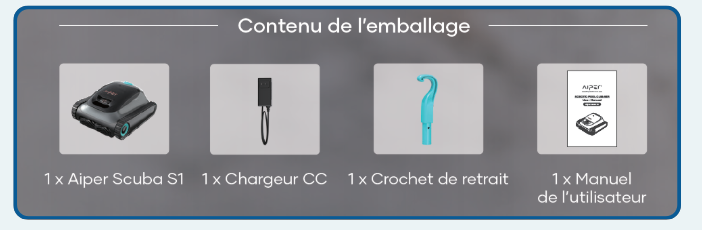 Contenu de l'emballage Scuba S1