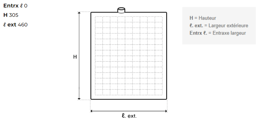 dimensions cadre filtrant FNS48
