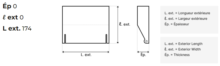 Dimensions COFIES HAYWARD